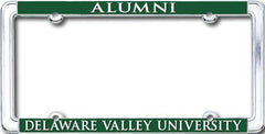 Delaware Valley University Alumni Thin Dome License Plate Frame