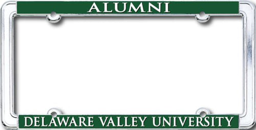 Delaware Valley University Alumni Thin Dome License Plate Frame