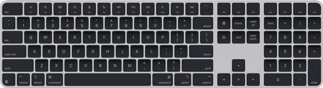 Apple Magic Keyboard with Touch ID and Numeric Keypad for Mac models with Apple silicon- US English- Black Keys